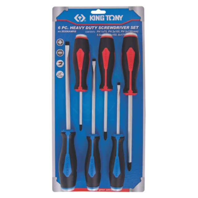 King Tony - 6 Piece Screwdriver Set - Hex Shank