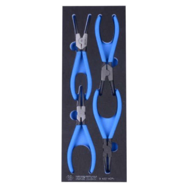 King Tony - Pliers Set Circlip 180mm 4 Piece Eva Foam