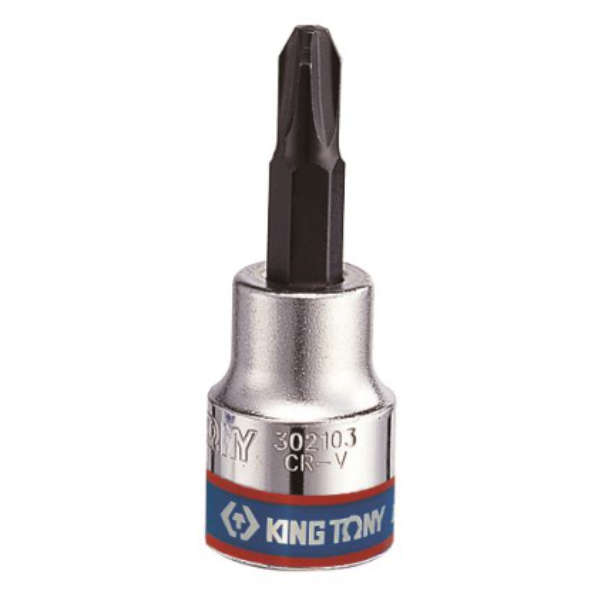King Tony - Socket Bit 3/8 Phillips #2 X 50Mm - 2 Pack
