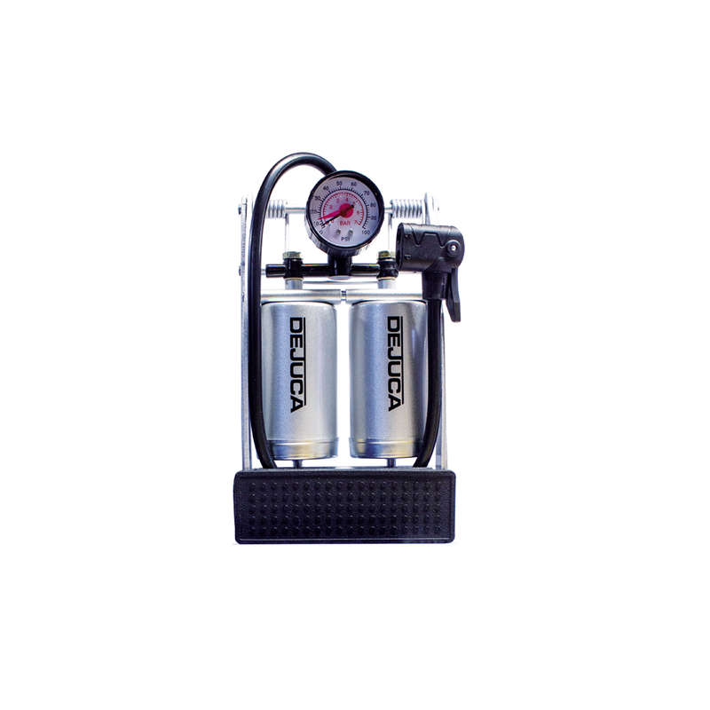 Dejuca - Double Foot Pump With Guage - Schrader - 3Bar - 2 Pack