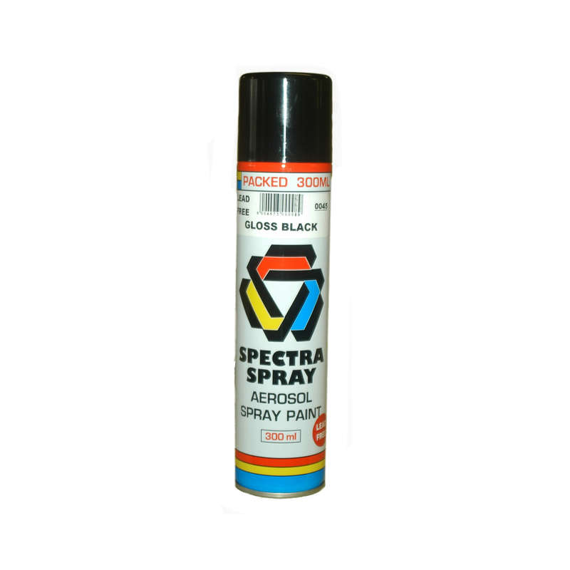 Spray Paint - Gloss Black - 300ml - 2 Pack