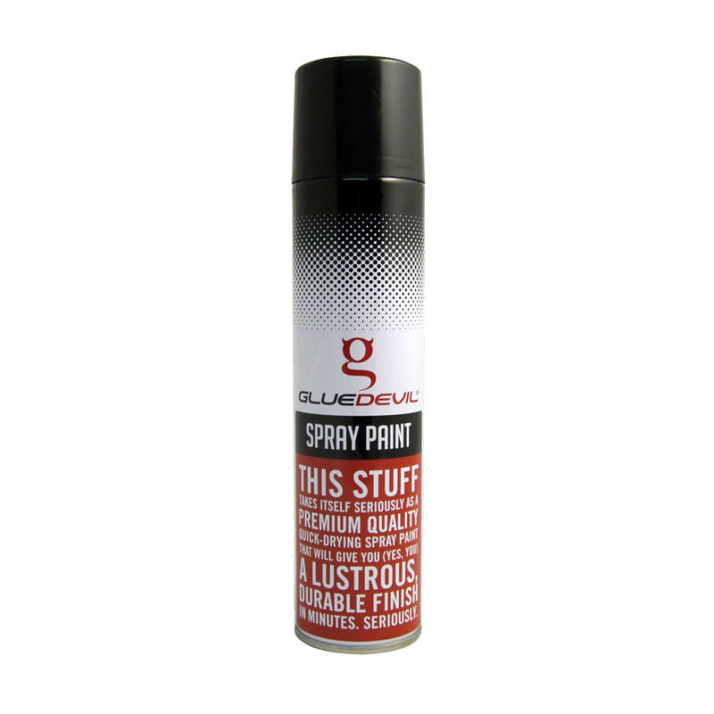 Glue Devil - Spray Paint - Satin Black - 300ml - 2 Pack