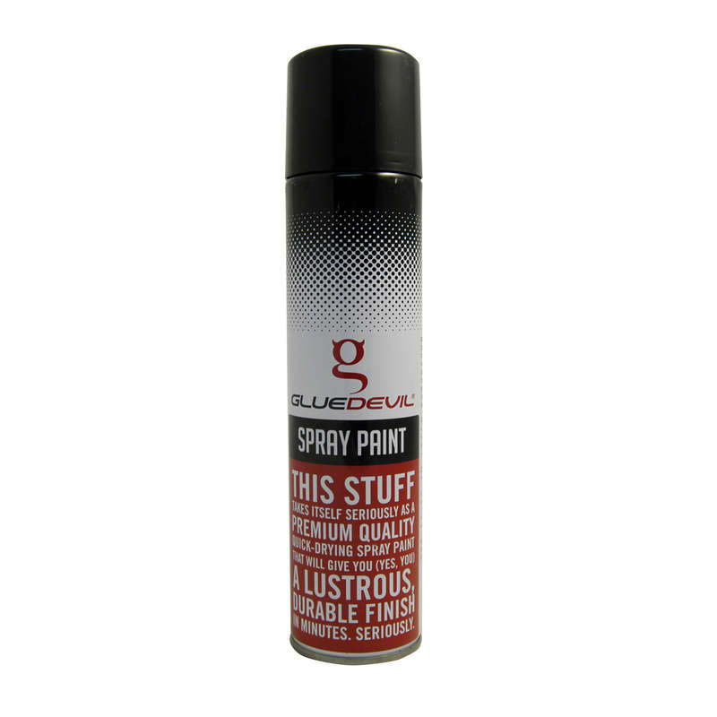 Glue Devil - Spray Paint - Enamel Black - 300ml - 2 Pack