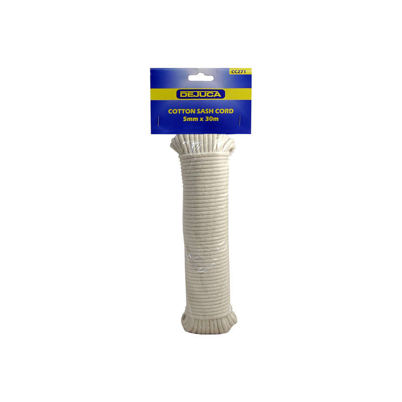 Dejuca - Cotton Sash Cord - 5mm X 30m - Cord - 5mm - (hank) - 2 Pack