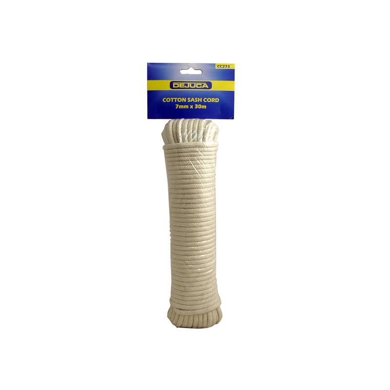 Dejuca - Cotton Sash Cord - 7mm X 30m - Cord - 7mm - (hank)