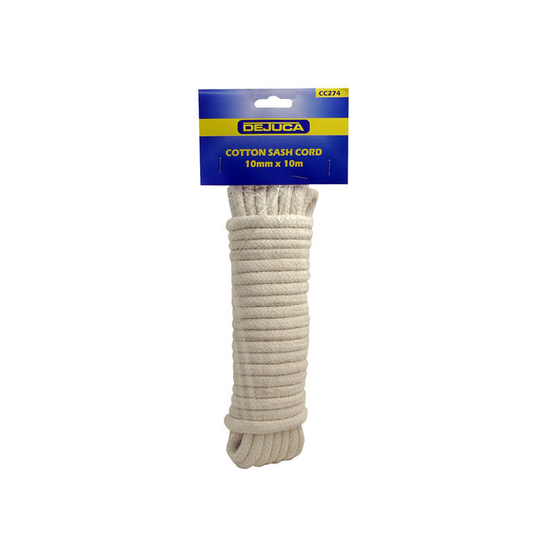 Dejuca - Cotton Sash Cord - 10mm X 10m - Cord - 10mm - (hank)