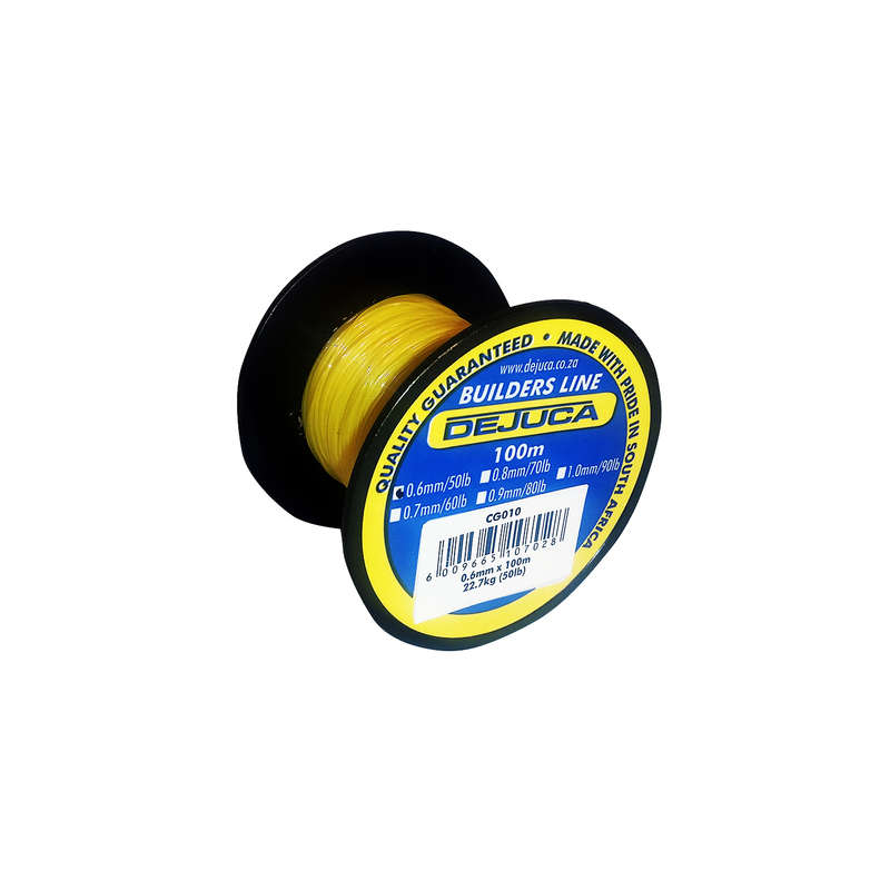Dejuca - Builders Line - 50lb - 0.6mm X 100m - 22.7kg - 2 Pack