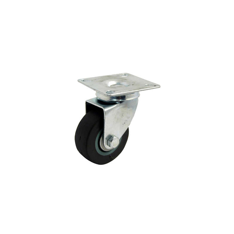Castor Wheel - Rubber - Swivel - Flange - 75mm