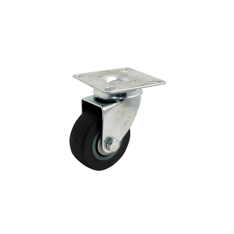 Castor Wheel - Rubber - Swivel - Flange - 100mm