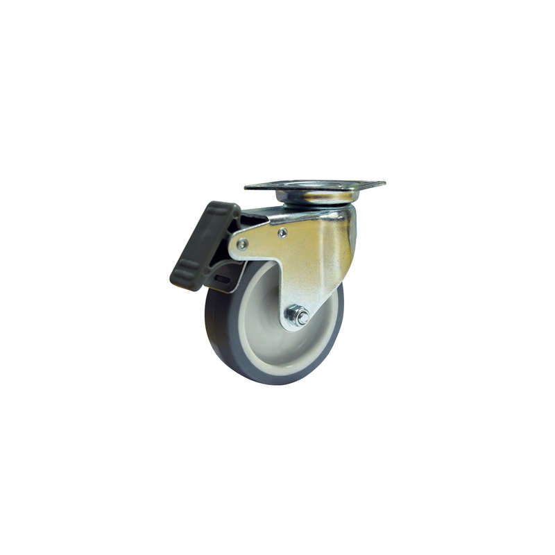 Castor Wheel - Rubber With Brake - 50mm