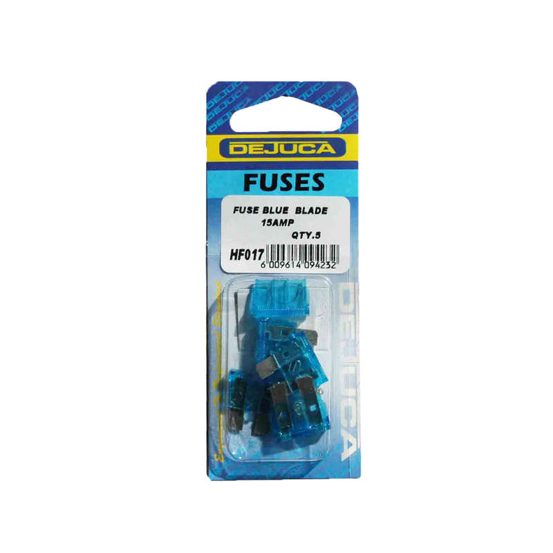 Dejuca - Fuse - Blue - Blade - 15amp - 5/Card - 2 Pack