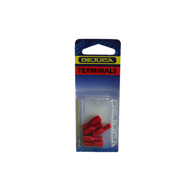 Dejuca - Terminal - Disconnect - Red - F/ins - Female - 6.4mm - 2 Pack