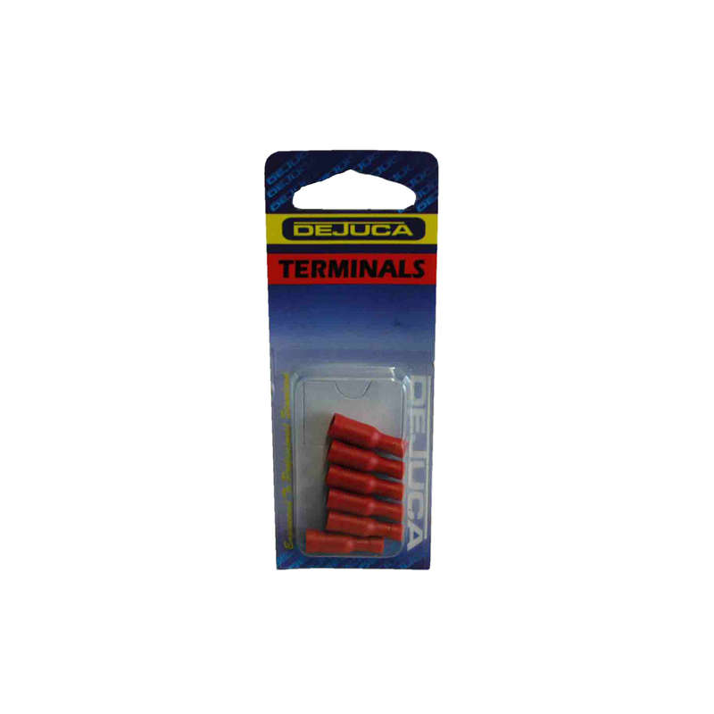 Dejuca - Terminal - Red - Female - Bullet - 4mm - 6/Card