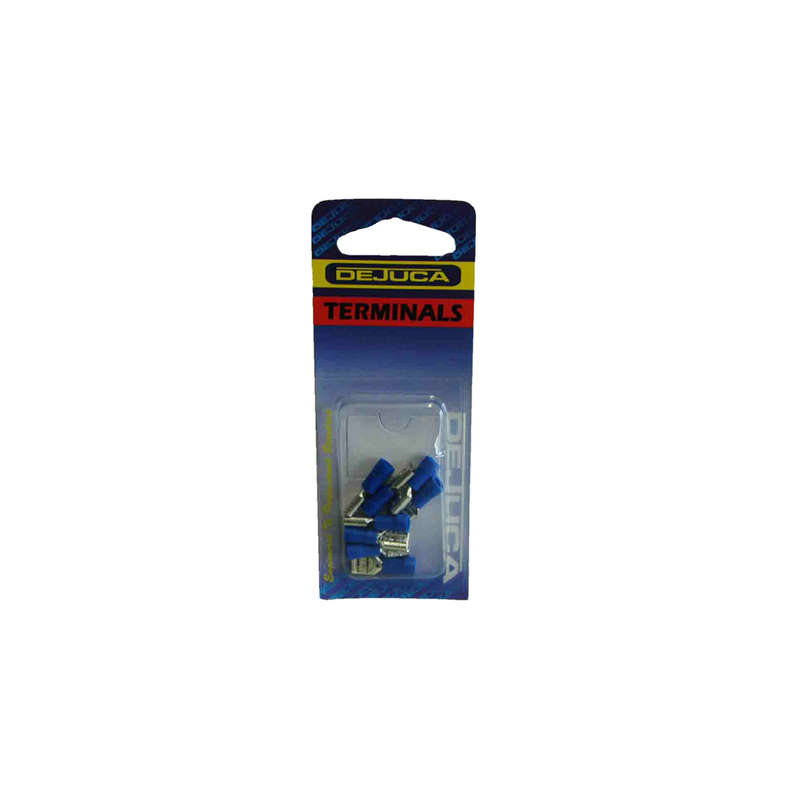 Dejuca - Terminal - Disconnect - Blue - Female - 6.4mm - 8/Card - 2 Pack