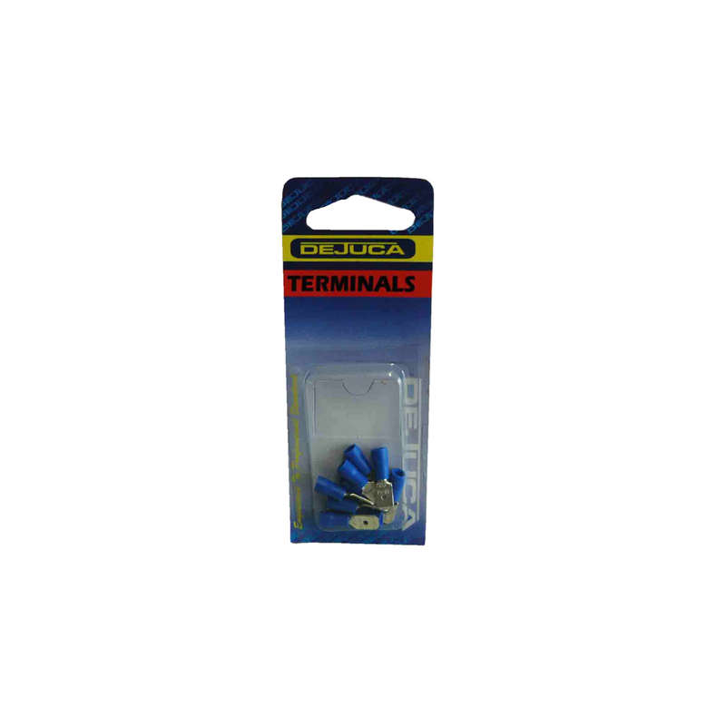 Dejuca - Terminal - Disconnect - Blue - Male - 6.4mm - 9/Card - 2 Pack