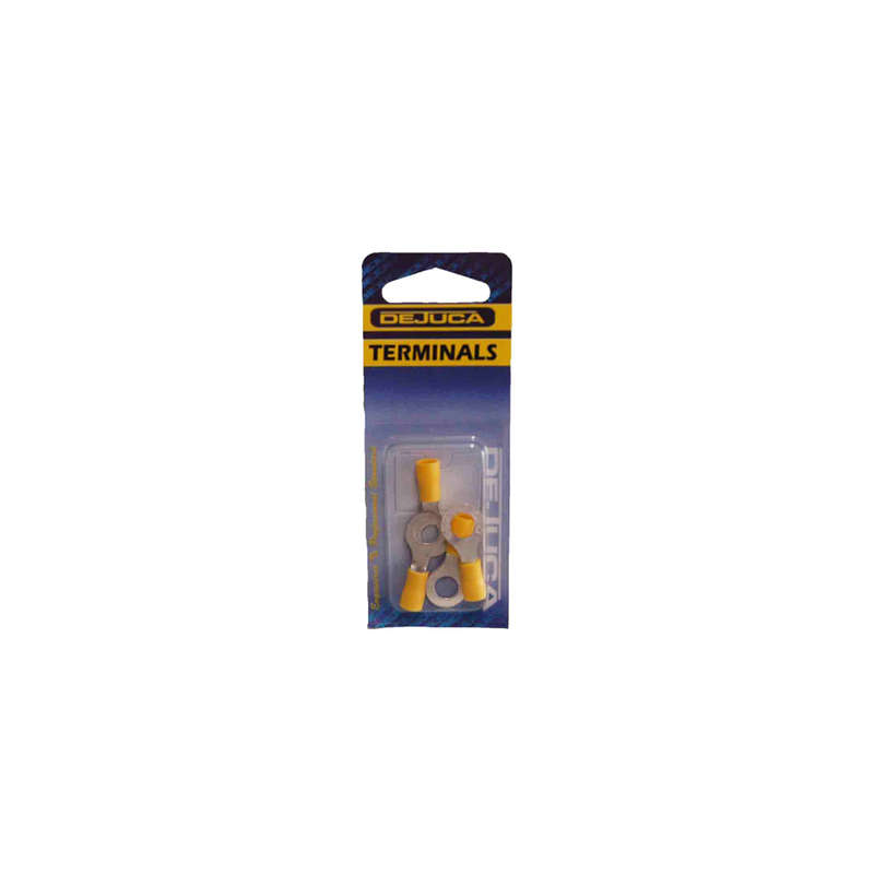 Dejuca - Terminal - Yellow - Ring - 8mm - 4/Card - 2 Pack