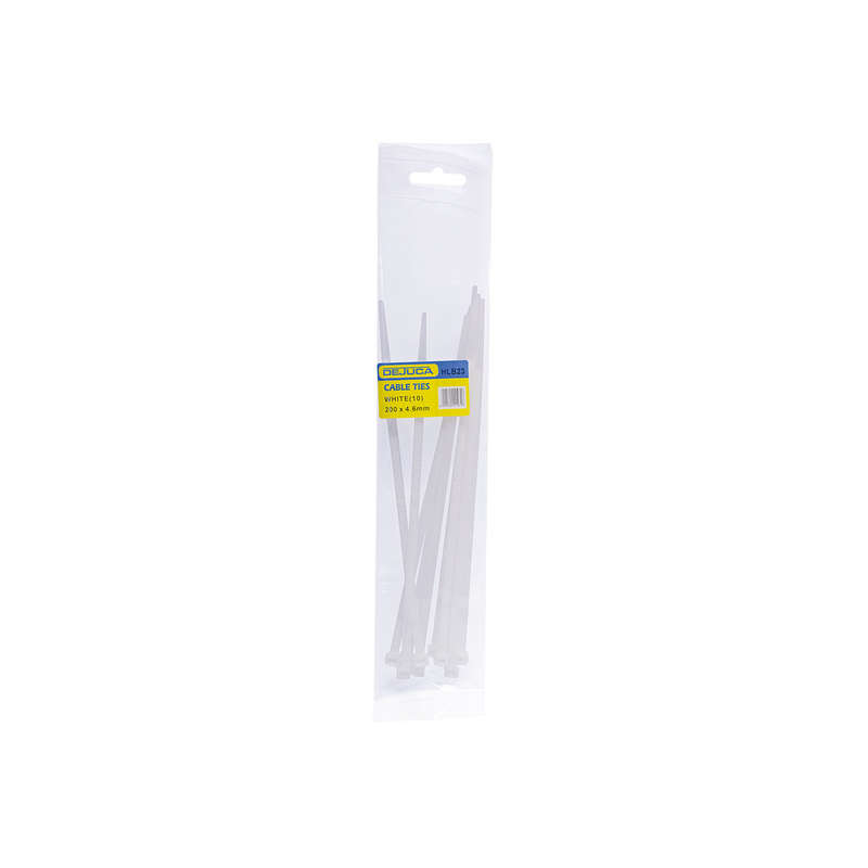 Dejuca - Cable Ties - Natural - 200mm X 4.6mm - 10/pkt - 2 Pack