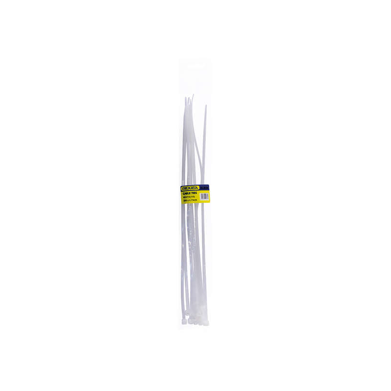Dejuca - Cable Ties - Natural - 380mm X 4.7mm - 10/pkt - 2 Pack