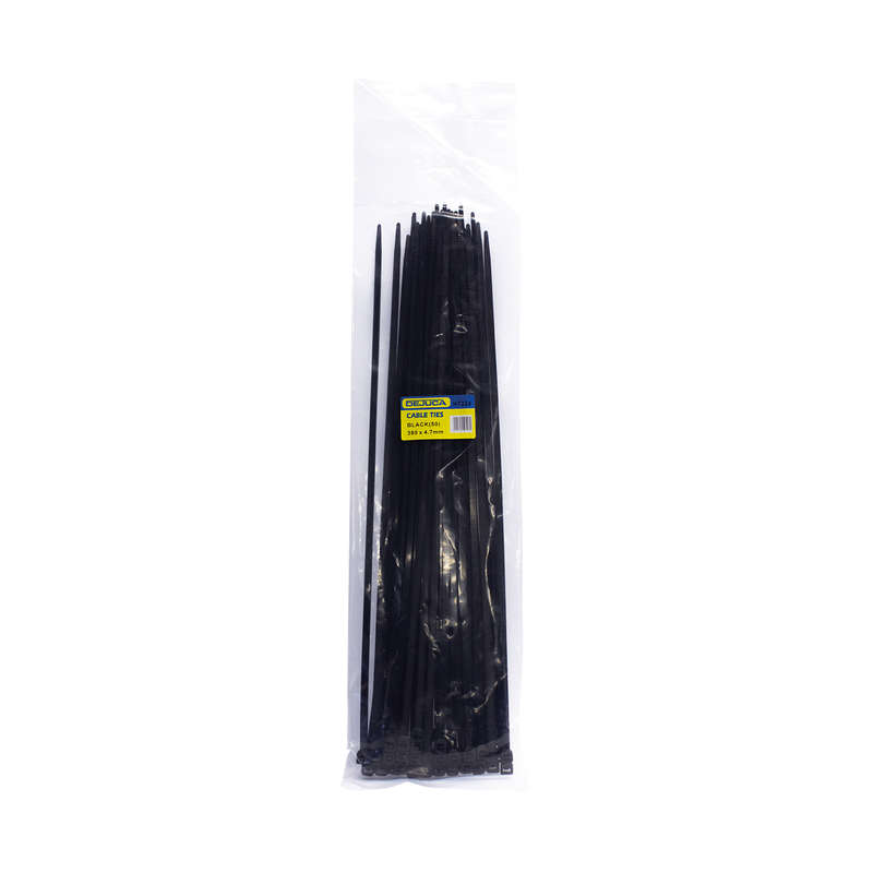 Dejuca - Cable Ties - Black - 380mm X 4.7mm - 50/pkt