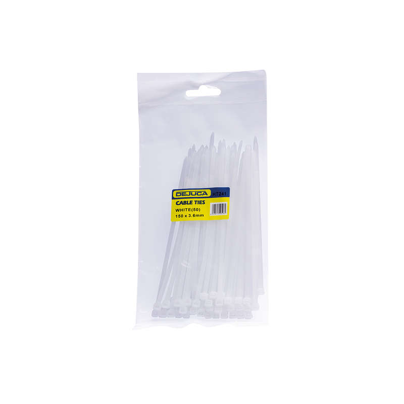 Dejuca - Cable Ties - Natural - 150mm X 3.6mm - 50/pkt