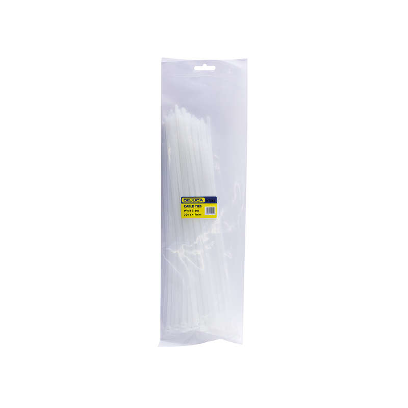 Dejuca - Cable Ties - Natural - 300mm X 4.7mm - 50/pkt - 2 Pack
