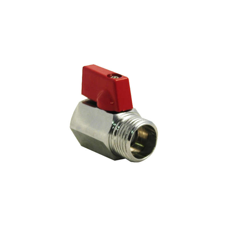 Mini Ball Valve - Brass - M X F - Cp - 15mm - 2 Pack