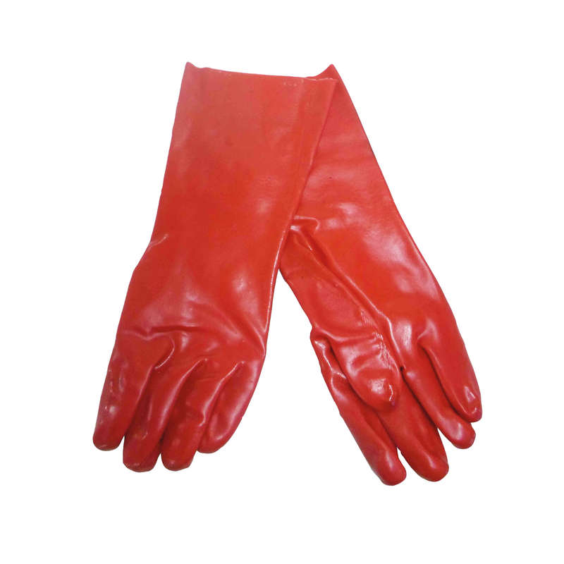 Glove - Pvc - Open Cuff - Red - 40cm - 2 Pack