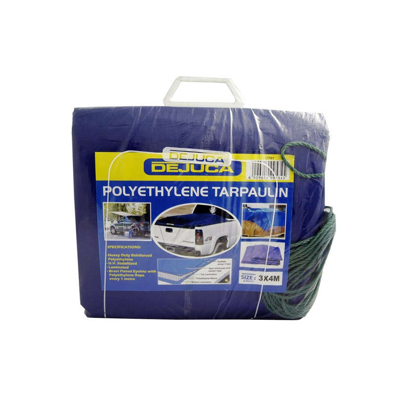 Dejuca - Polytarp - Blue - Approx 3m X 4m - 180gsm