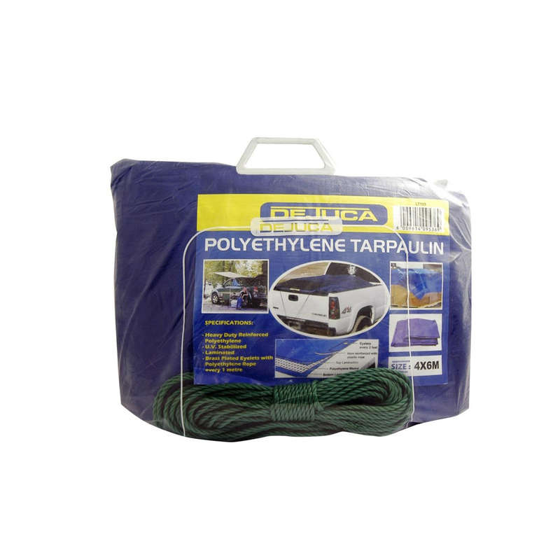 Dejuca - Polytarp - Blue - Approx 4m X 6m - 180gsm - 2 Pack