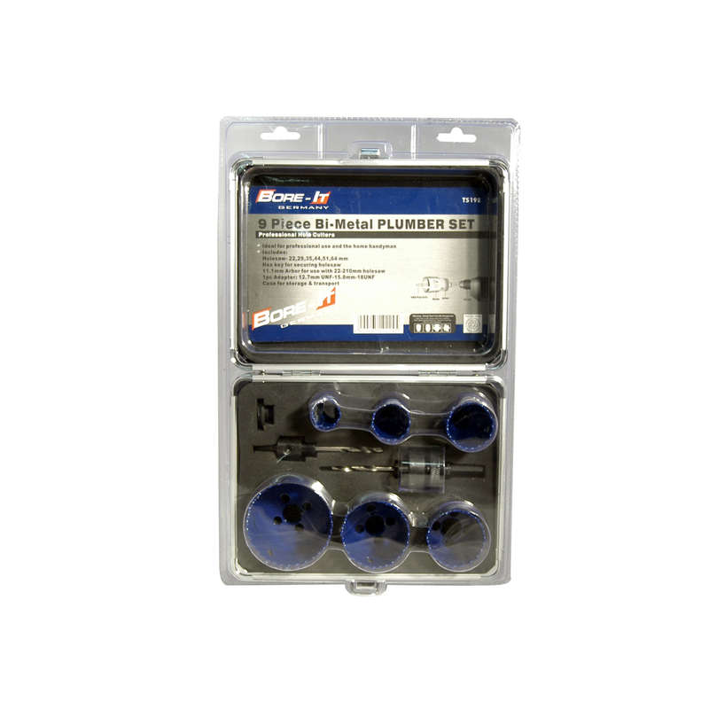 Bore-it - Plumbers Hole Saw - Bi-metal - 22-64mm - 9/Piece