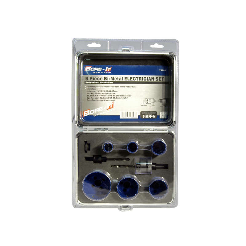 Bore-it - Electricians Hole Saw Kit - Bi-metal - 9/Piece - 2 Pack