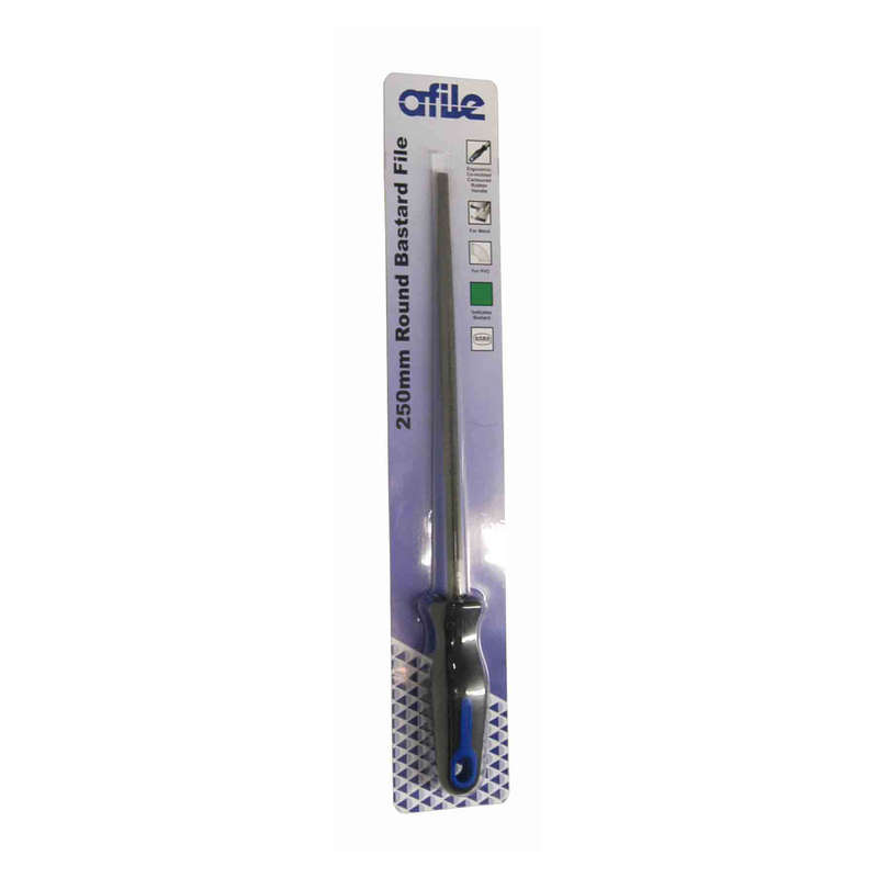 Afile - Round Bastard File - Handled - 250mm