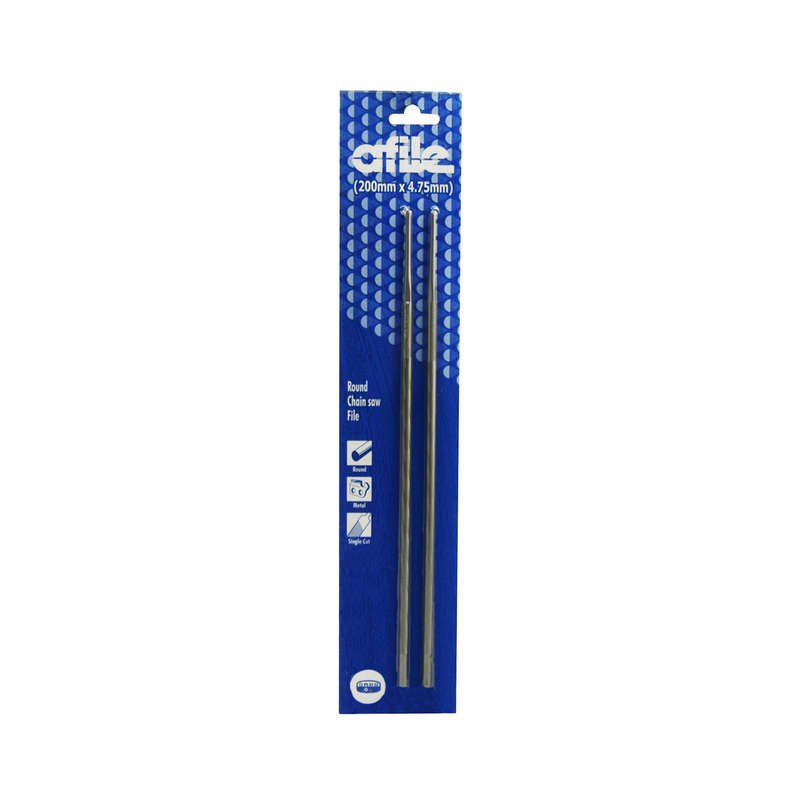 Afile - Chainsaw File - Round - 200mm X 4.75mm - 2/card - 2 Pack