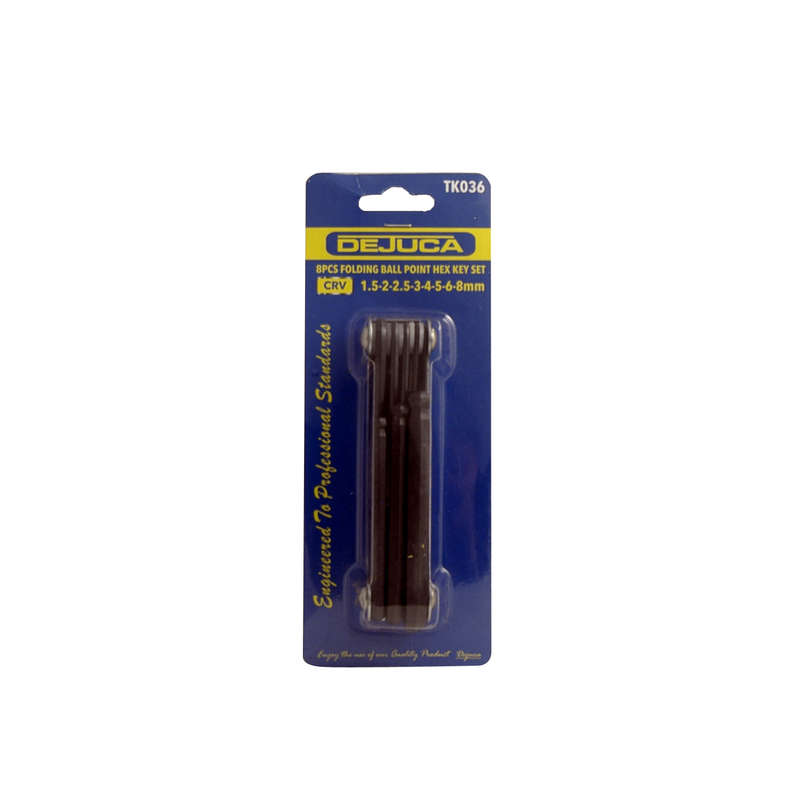Dejuca - Allen Key Set - Ball - Folding Holder - 8/piece