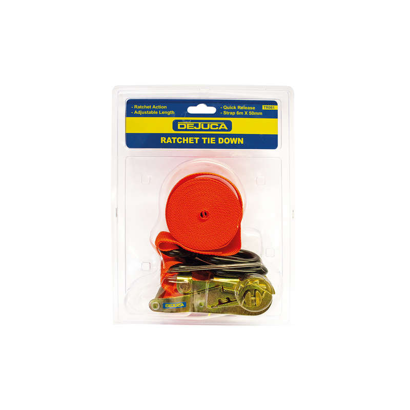Dejuca - Ratchet Tie Down - 50mm X 6m - 2 Pack