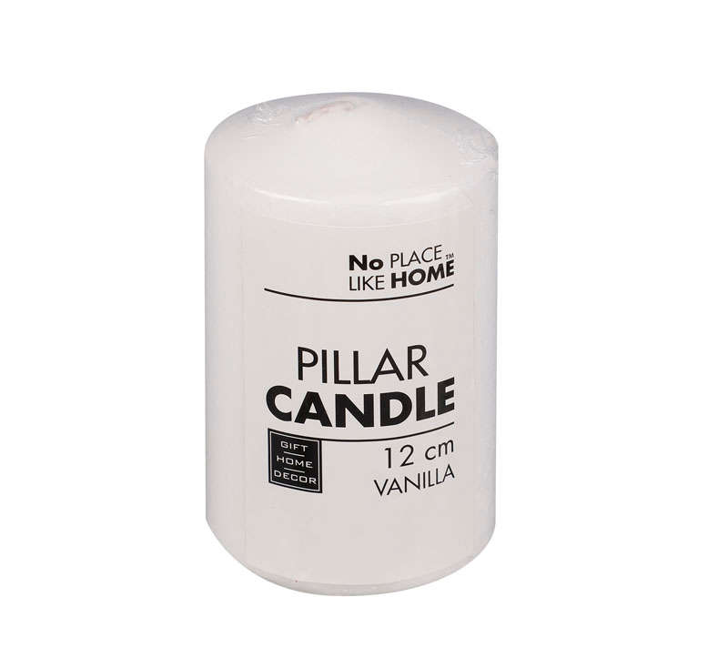 Pillar Candles - Scented - White - 12cm x 7cm - 2 Pack