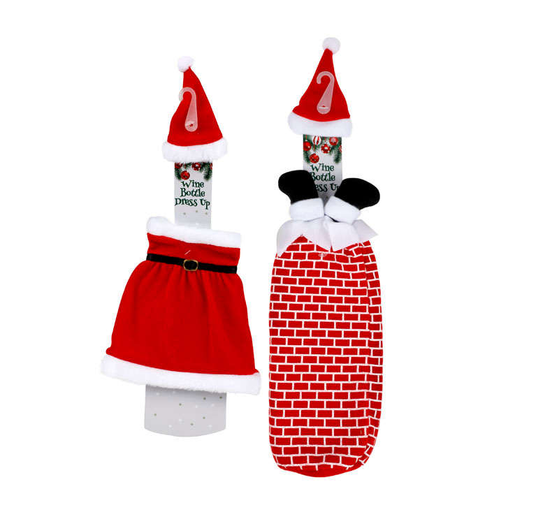 Wine Bottle Dress Up - Christmas Accessories - Single - 2 Pack
