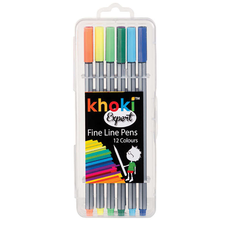 Pens - Art & Craft - Fine Line - Assorted Colours - 12 Piece - 2 Pack