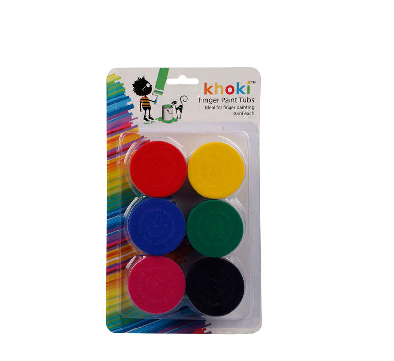 Finger Paint Tubs - Art & Craft - 120 ml - 6 Tubs - 2 Pack