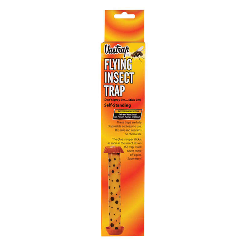 Flying Insect Trap - Self-Standing - Adhesive - Orange - 2 Pack