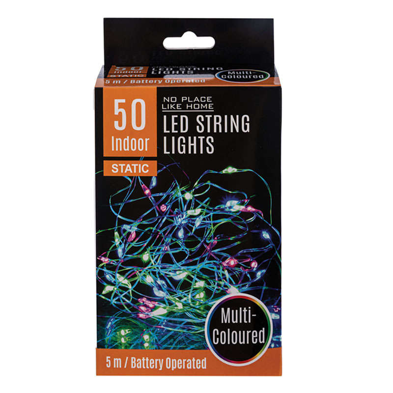 String Lights - Indoor - Multi-Coloured - 5 m - 50 LED - 2 Pack