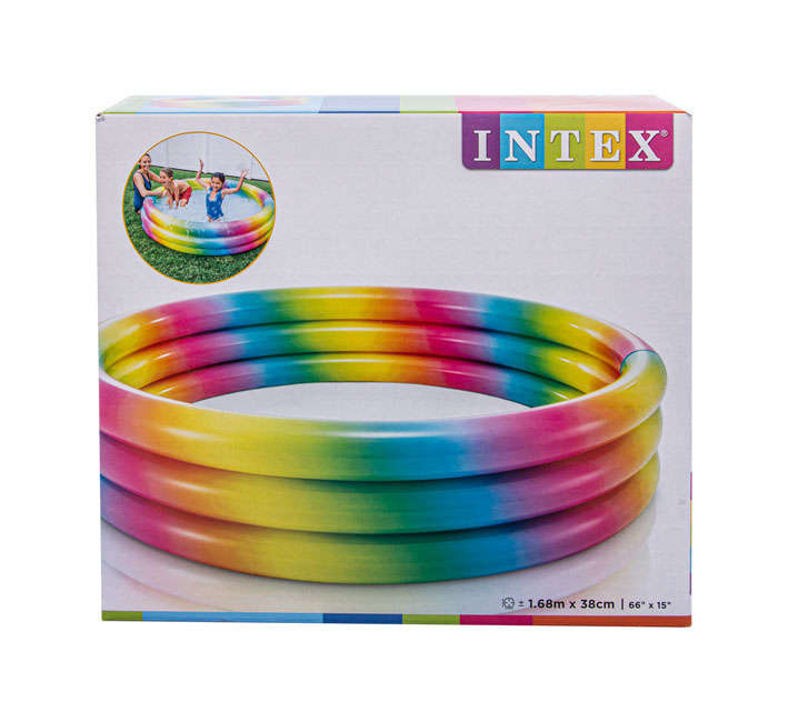Kids Pool - Pool Accessories - Inflatable - Multi-Coloured - 1.68 m x 38 cm
