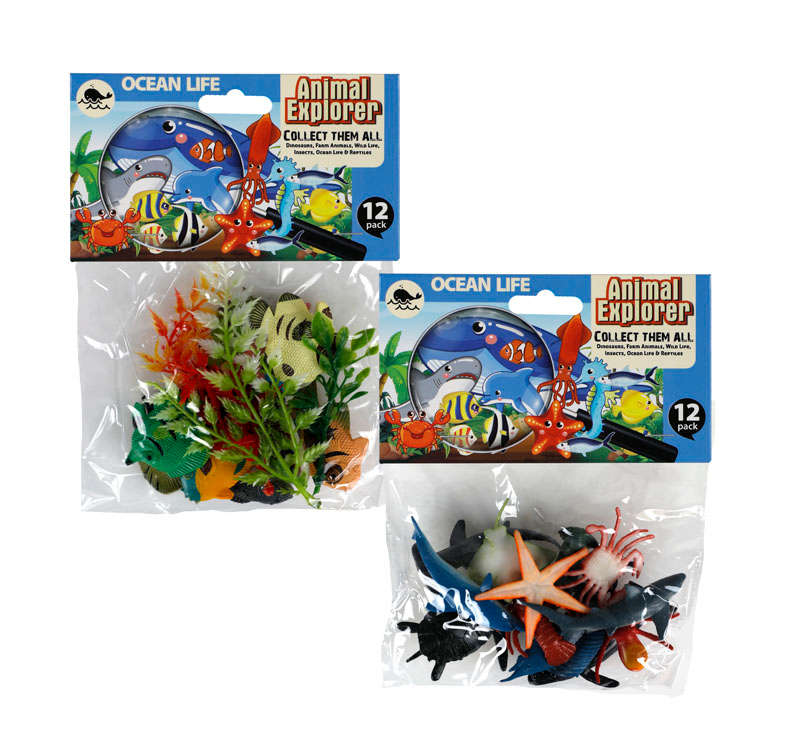 Animal Play Sets - Children's Toys - Ocean Animals - 12 Piece - 2 Pack