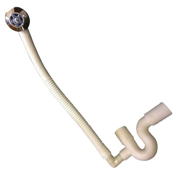 Trap White Bath & Overflow (50mm Pvc Out) - 2 Pack