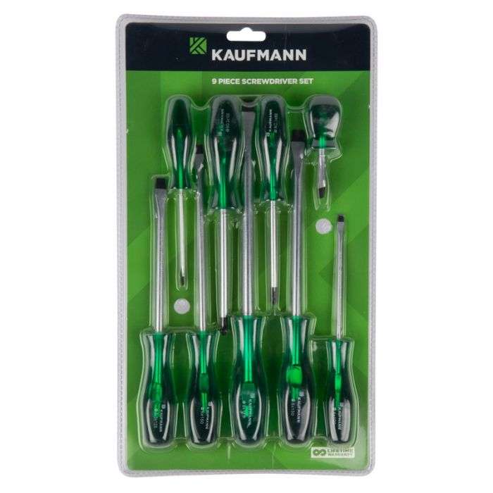 Kaufmann - Screwdriver Set 9 Piecee - 2 Pack