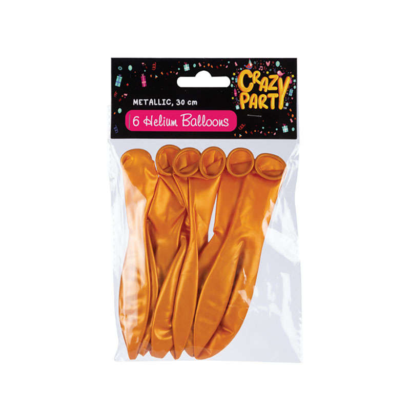 Metallic Gold Balloons - Pack of 6