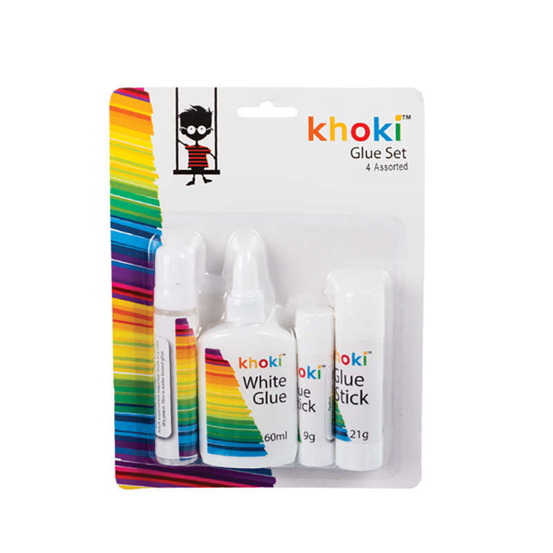 Khoki - Art & Craft - 4 Piece - Assorted Glue Set