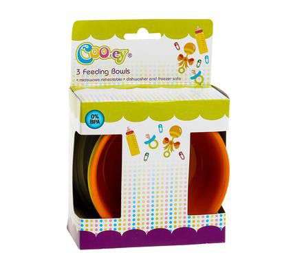 Cooey 3 Piece Feeding Bowls & Lids Set - 2 Pack