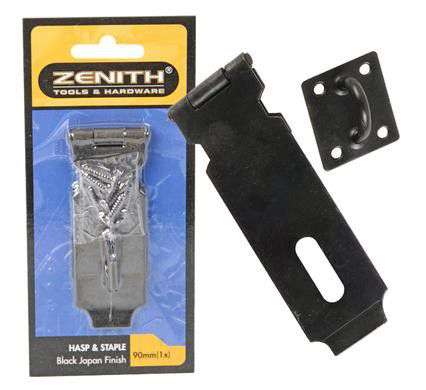 Hasp & Staple Bj Safety + Screw 90mm - 2 Pack