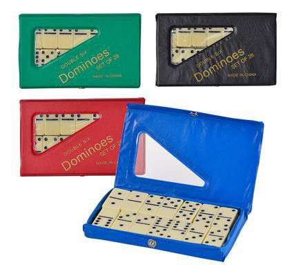 Ivory Double Game Dominoes -Six 5mm - 2 Pack